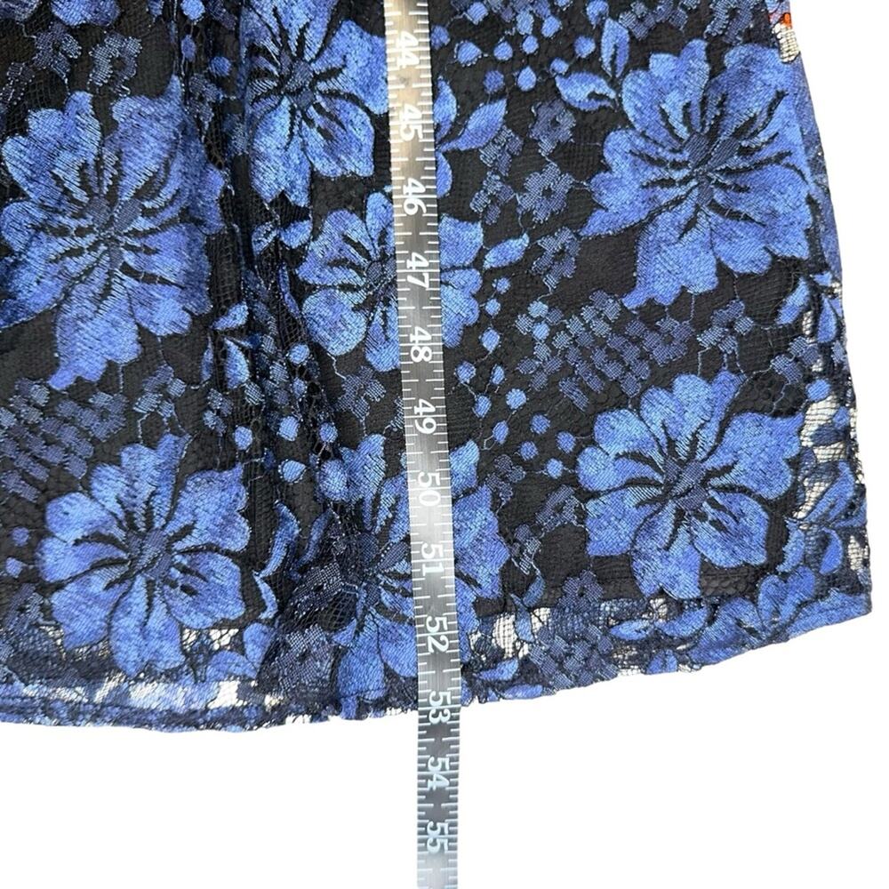 Lulu's Molinetto Black and Blue Floral Lace Tiered Sleeveless Maxi Dress XS - Picture 9 of 9